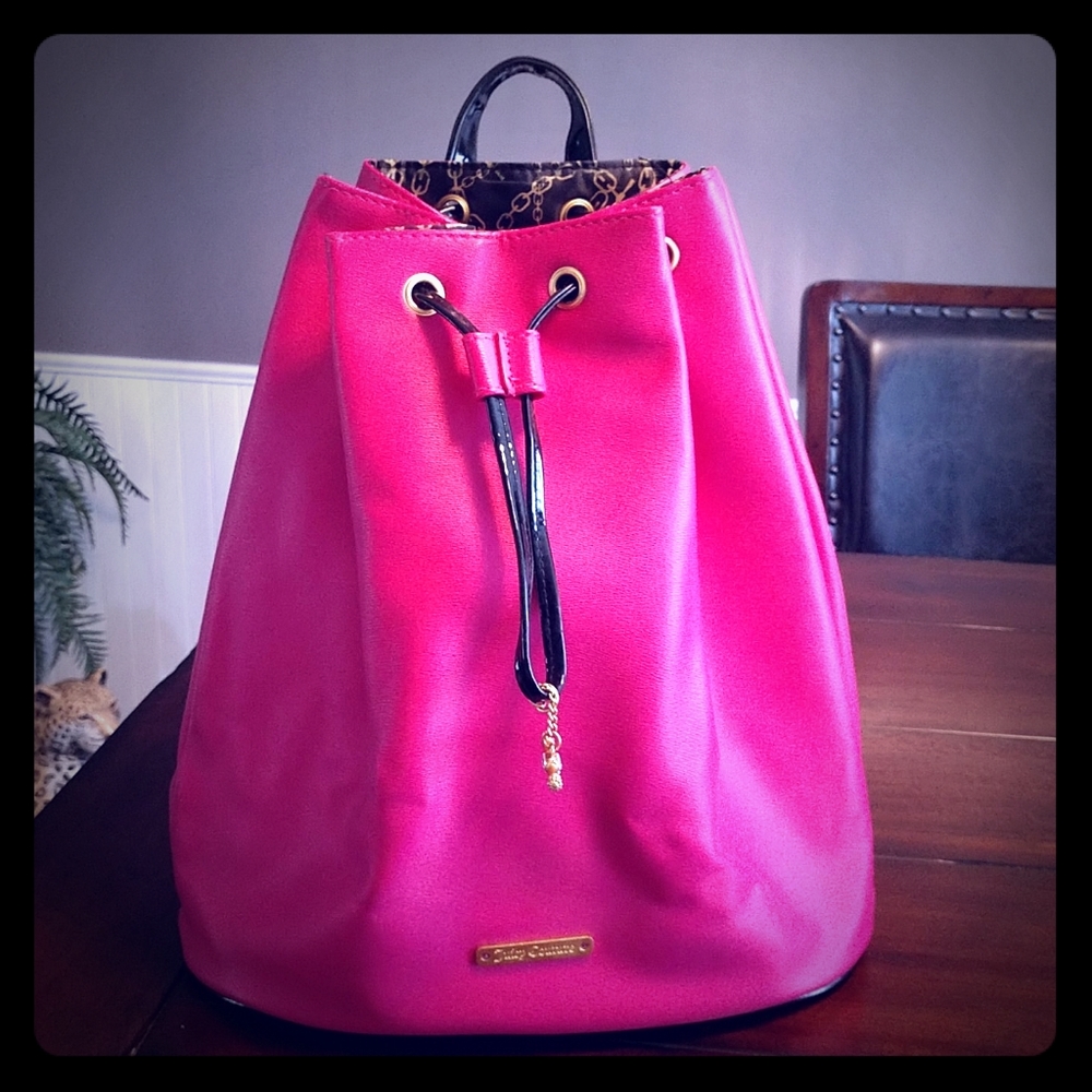 🍬Juicy Couture🍭 HOT PINK drawstring backpack